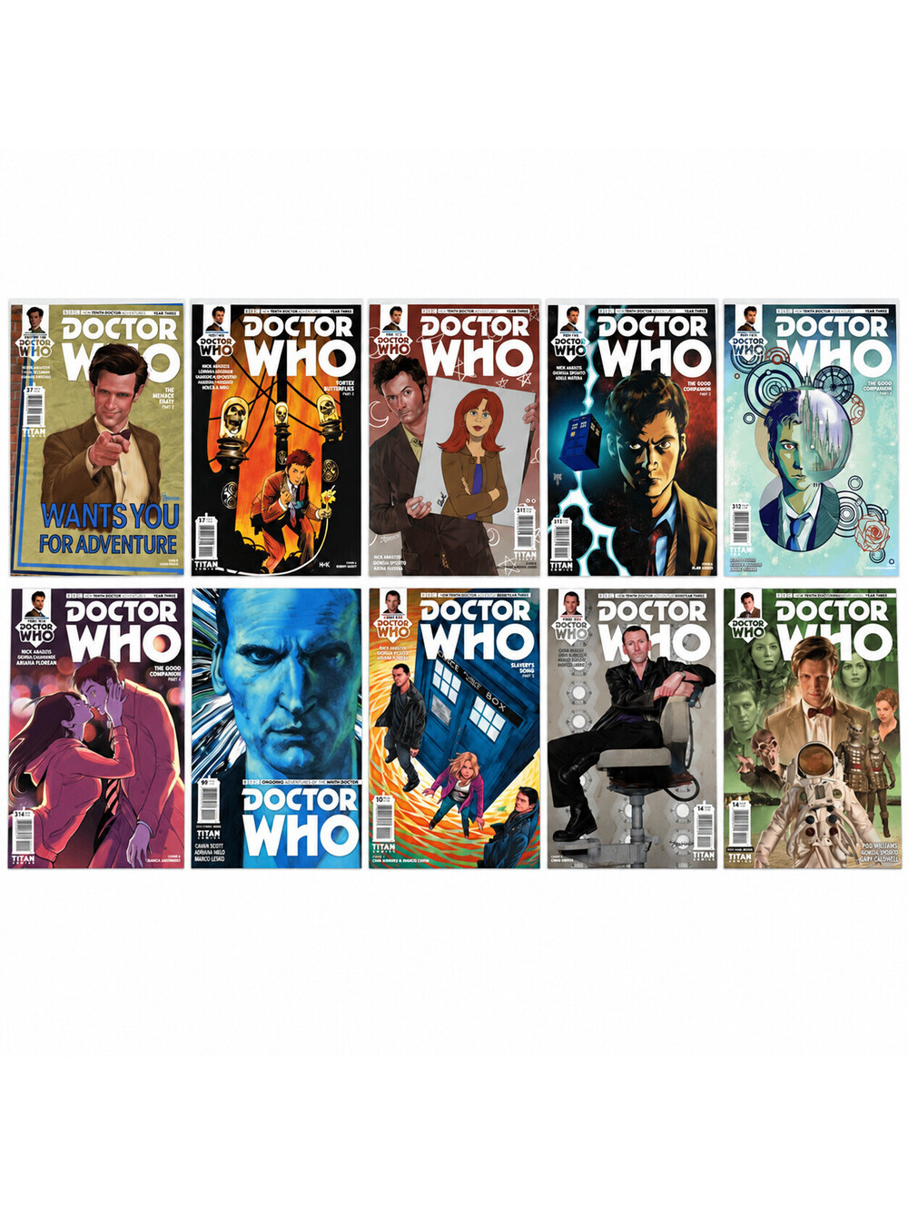 Doctor Who Comic Book Lot of 10 Issues #7-14 Titan Comics Modern Age